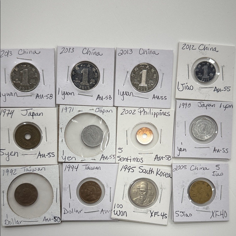 Assorted International Coins Collection lot of 12